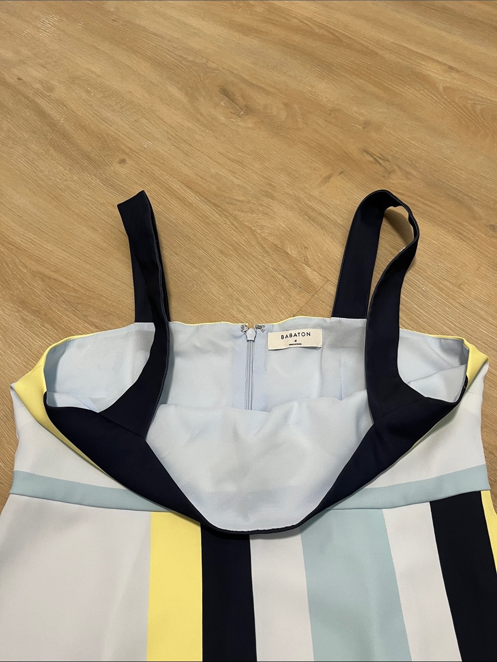 Babaton Midi Dress Color Block Size 4 - Picture 4 of 11